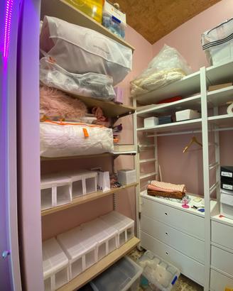 Cabina armadio modulare bianca