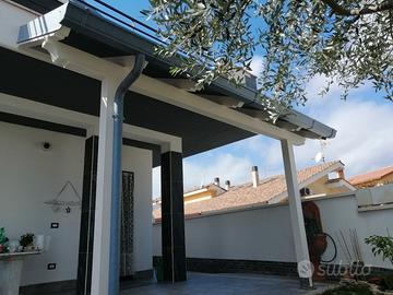 Tettoie legno lamellare di abete 