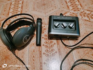scheda audio+microfono+cuffie 