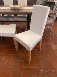 Sedie bianche sfoderabili