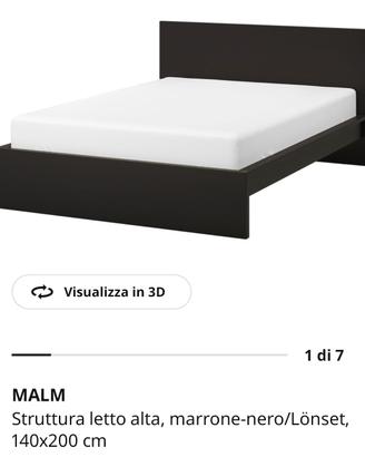 struttura letto 1 piazza e mezza e comodino