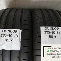 Gomme Usate SEMI-NUOVE DUNLOP 235 40 18 95Y