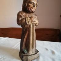 Frate in legno - scultura vintage