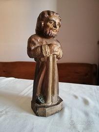 Frate in legno - scultura vintage