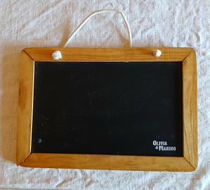 Lavagnetta in ardesia, cornice in legno