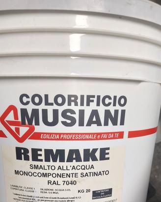 Smalto all'acqua murale Grigio RAL 7040
