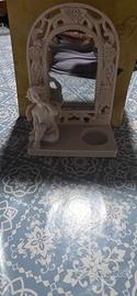 porta candela con vetro