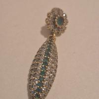  Ciondolo Vintage in Argento 925  con zirconi