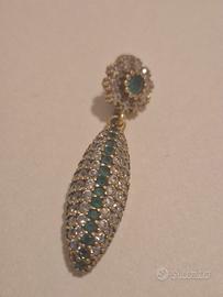  Ciondolo Vintage in Argento 925  con zirconi