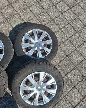 4 cerchi con gomme estive per peugeot 