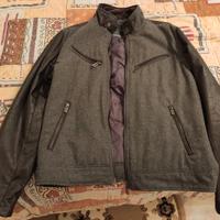 Giacca sportiva in pelle e tessuto taglia 48