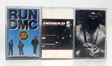 3 musicassette hip hop RUN DMC DEREK B LL COOL J