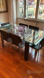 Tavolo allungabile modello calligaris con 6 sedie