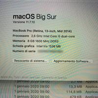 MACBOOK PRO 13" mid 2014