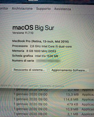 MACBOOK PRO 13" mid 2014