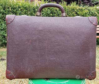 valigia cuoio cartone vintage 