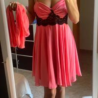 Abito cerimonia color corallo