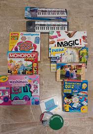 Monopoly + pianola + giochi per l'infanzia
