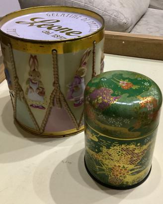 Scatole latta decorative vintage