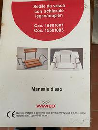 Sedile vasca con schienale