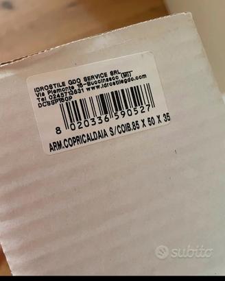 box copricaldaia in acciaio zincato bianco -nuovo 