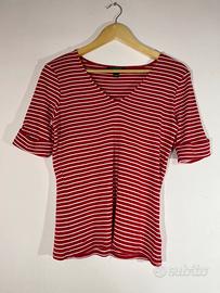 Maglia Lauren Ralph Lauren rossa a righe bianche M
