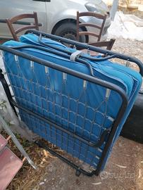 letto singolo pieghevole con ruote 