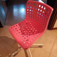 sedia per scrivania rosa