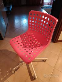 sedia per scrivania rosa