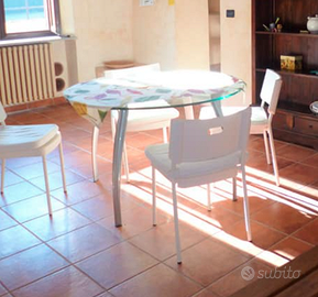 Tavolo in vetro rotondo