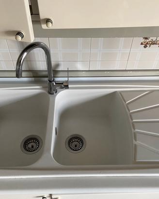 Lavabo elleci bianco con fontana paini
