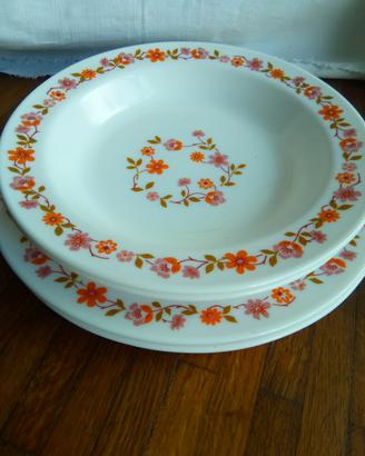 set piatti Arcopal Francia vintage 