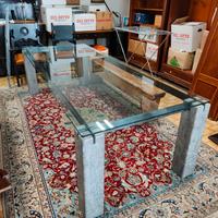 Tavolo in cristallo + tappeto persiano 