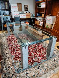 Tavolo in cristallo + tappeto persiano 