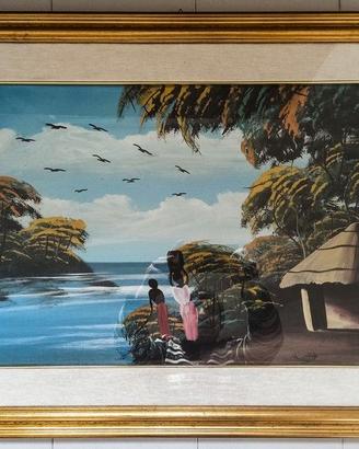 Quadro paesaggio africano