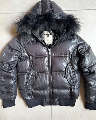 BomBoogie Bomber con Pelo Nero Vintage Imbottito