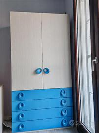 ARMADIO 2 ANTE CON 4 CASSETTI