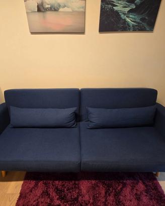 Divano letto Elvis Maison du Monde, 3 posti blu