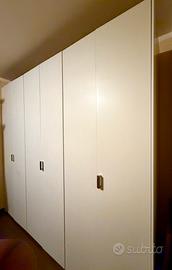 Armadio 6 ante est. bianco int. rovere