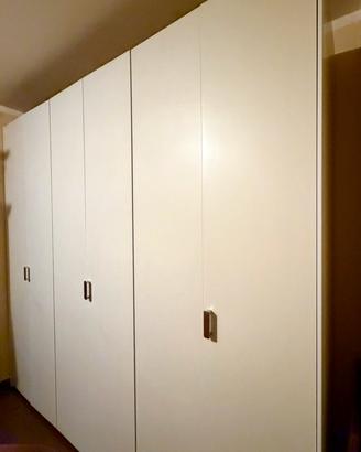 Armadio 6 ante est. bianco int. rovere