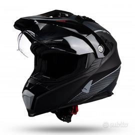 Casco Cross Motard Ufo Aries Grigio-nero matt misu