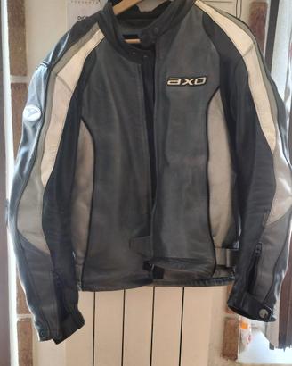 giacca moto axo con pantaloni in pelle 