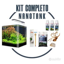 Acquario nanotank cube +pesci Betta crowntail rari