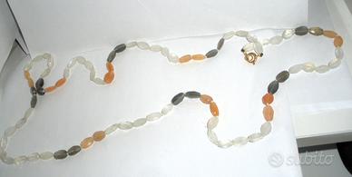 Collana pietra di luna chiusura in oro 18k