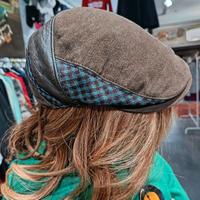 Cappello borsalino coppola tess/pelle