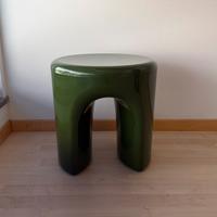 Sgabello design verde lucido – 43 cm (nuovo)