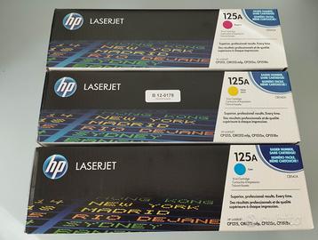 SET Toner originali C_G_M_HP 125A CB541A/2A e 3A