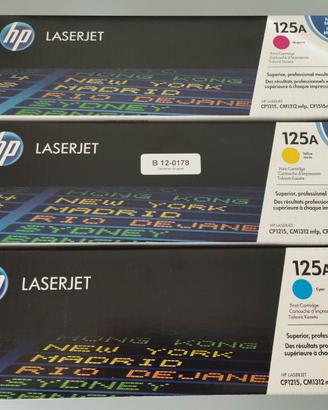 SET Toner originali C_G_M_HP 125A CB541A/2A e 3A