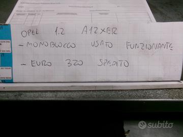 Monoblocco usato funzionante opel 1.2 a12xer