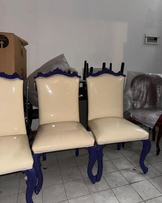 Set sedie in pelle
